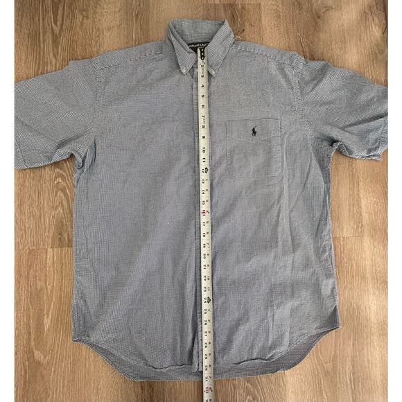Ralph Lauren|SS Classic Fit Button‎ Up|White/Blue SeerSucker Stripe|SZ L - Picture 3 of 9